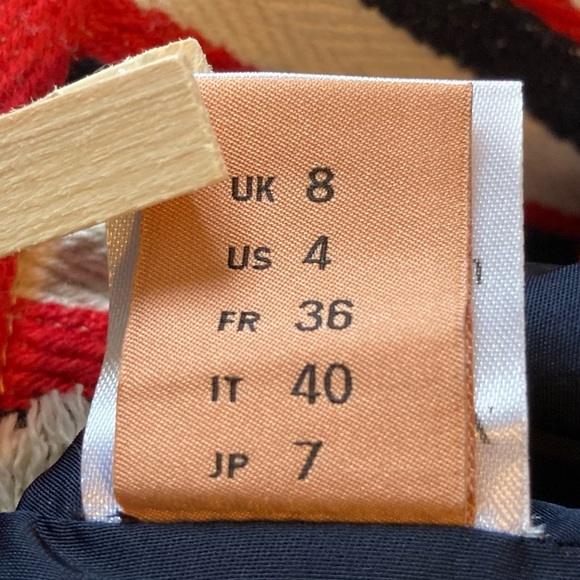 RARE Maggie Marilyn My Darling Striped Red, White, & Blue Mini Skirt - Picture 9 of 13